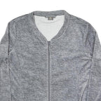 MANOR Womens Grey Jacket XL Polyester Blend Plain Zip Casual Lightweight