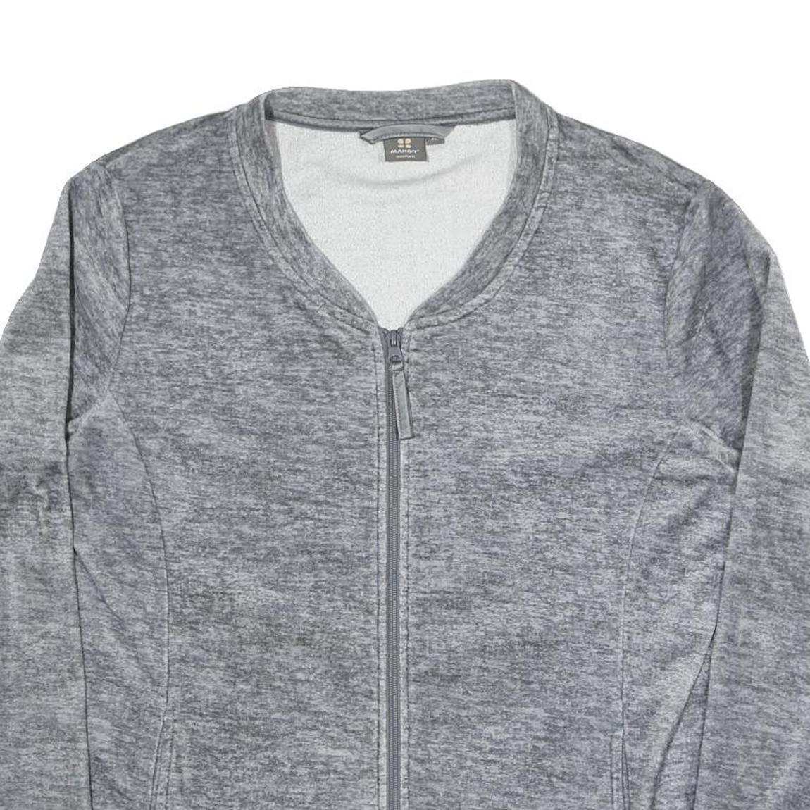 MANOR Womens Grey Jacket XL Polyester Blend Plain Zip Casual Lightweight