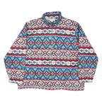 ALFRED DUNNER Mens Blue & Red Green Floral Outdoor Jacket L Polyester Blend