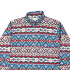 ALFRED DUNNER Mens Blue & Red Green Floral Outdoor Jacket L Polyester Blend