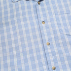 WRANGLER Mens Blue & White Check Short Sleeve Shirt M Button Cotton Casual