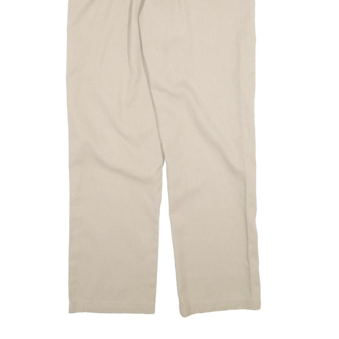 DICKIES Mens Cotton Beige Slim Straight Trousers W32 L31 Casual Workwear