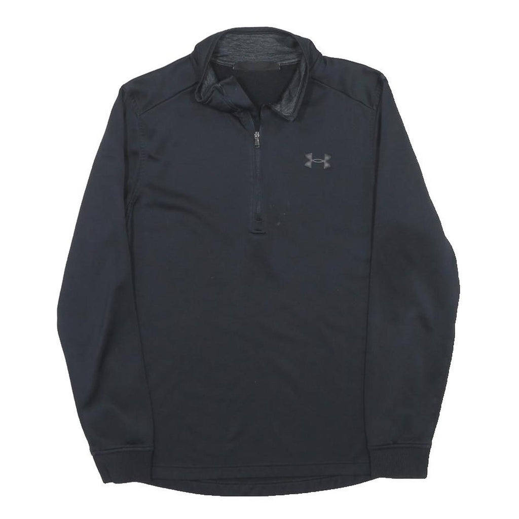 UNDER ARMOUR Mens Black 1/4 Zip Sweatshirt S Performance Athletic Pullover