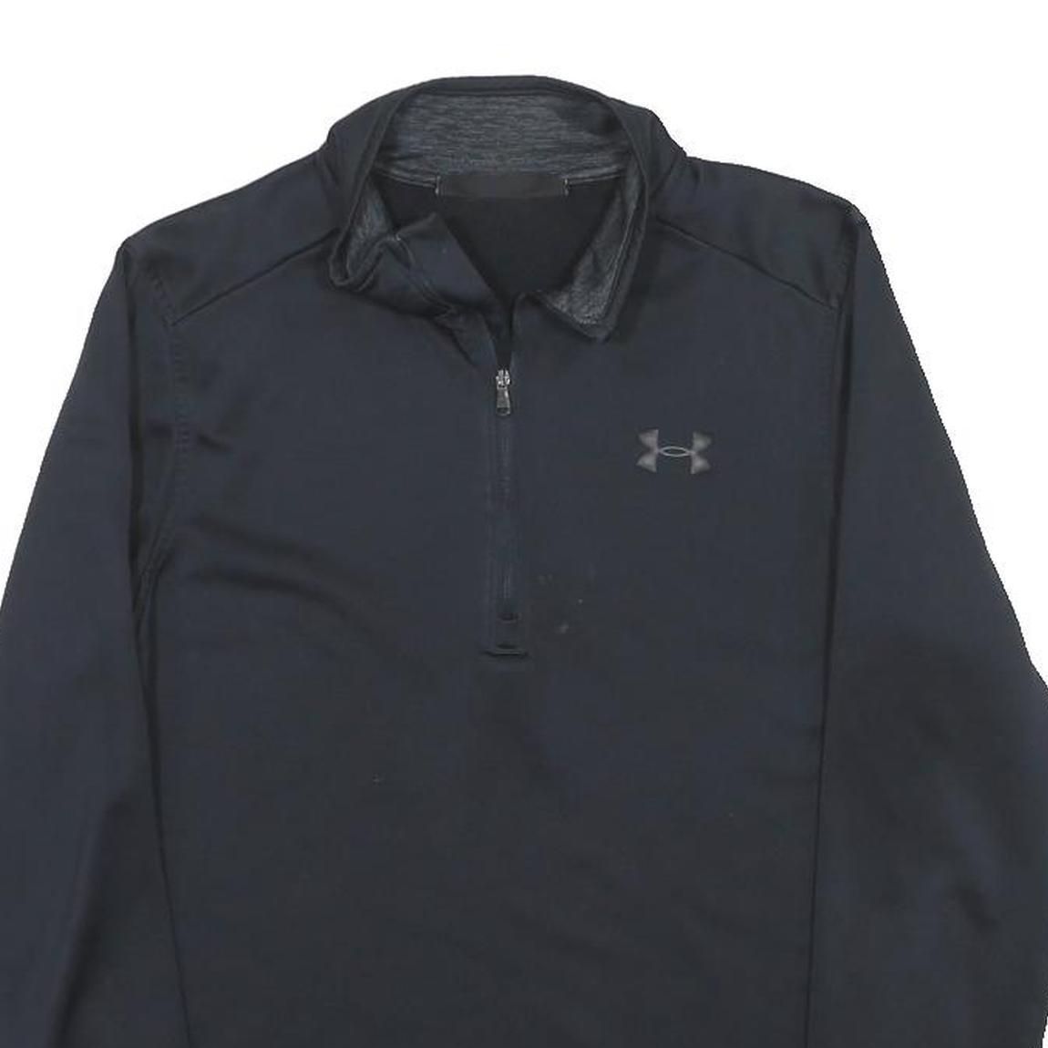 UNDER ARMOUR Mens Black 1/4 Zip Sweatshirt S Performance Athletic Pullover