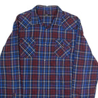 DIESEL Western Mens Shirt Blue Check Long Sleeve L