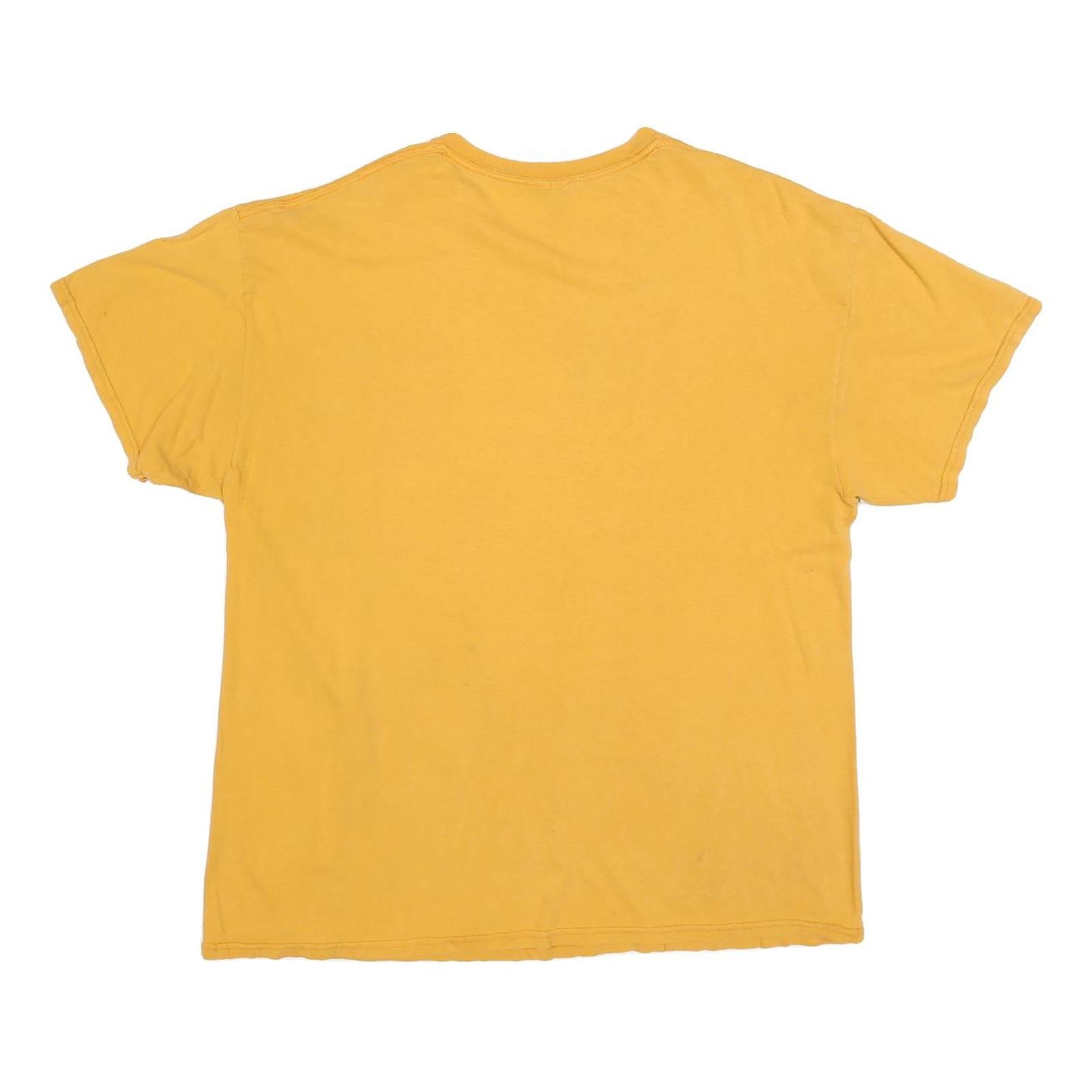 GILDAN Mens Yellow University Of Tennessee Graphic T-Shirt XL Crew Neck Short