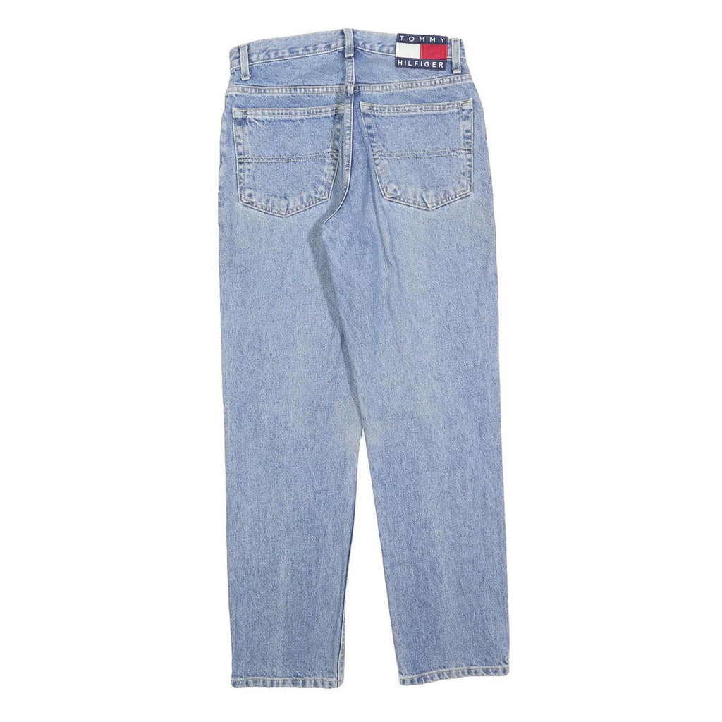 TOMMY HILFIGER Womens Regular Blue Denim Raw Jeans W27 L27 Classic Cotton Blend
