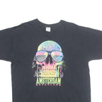 GILDAN Amsterdam Skull Mens T-Shirt Black XL
