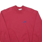 NIKE Womens Red Crew Neck M Sweatshirt Cotton Blend Casual Pullover