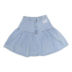 Womens Blue Denim Flare Short Cotton Skirt M Casual Summer Fashion