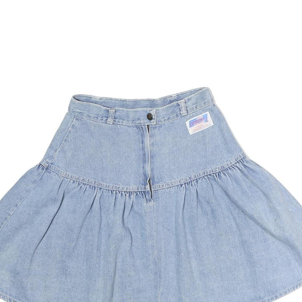 Womens Blue Denim Flare Short Cotton Skirt M Casual Summer Fashion