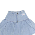Womens Blue Denim Flare Short Cotton Skirt M Casual Summer Fashion