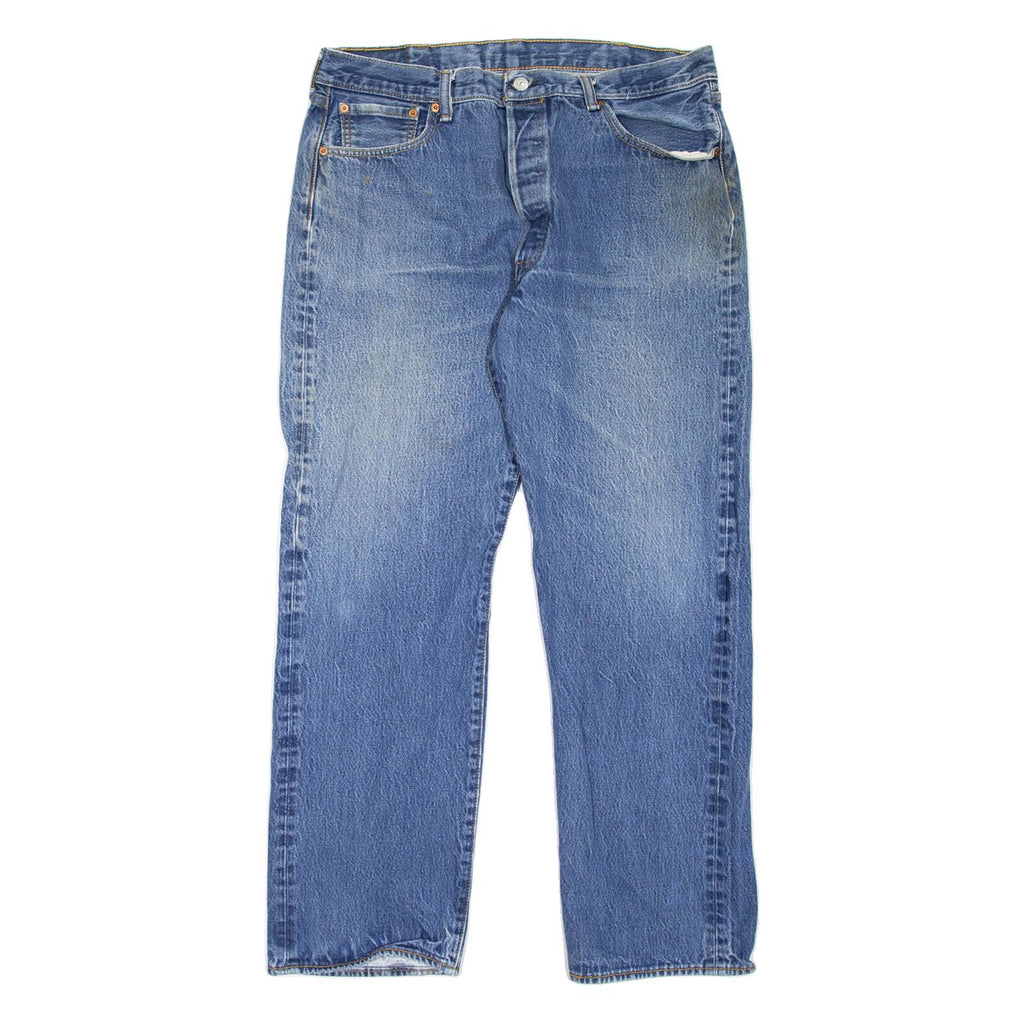 LEVI'S 501 Jeans Mens Blue Regular Straight Stone Wash W35 L30