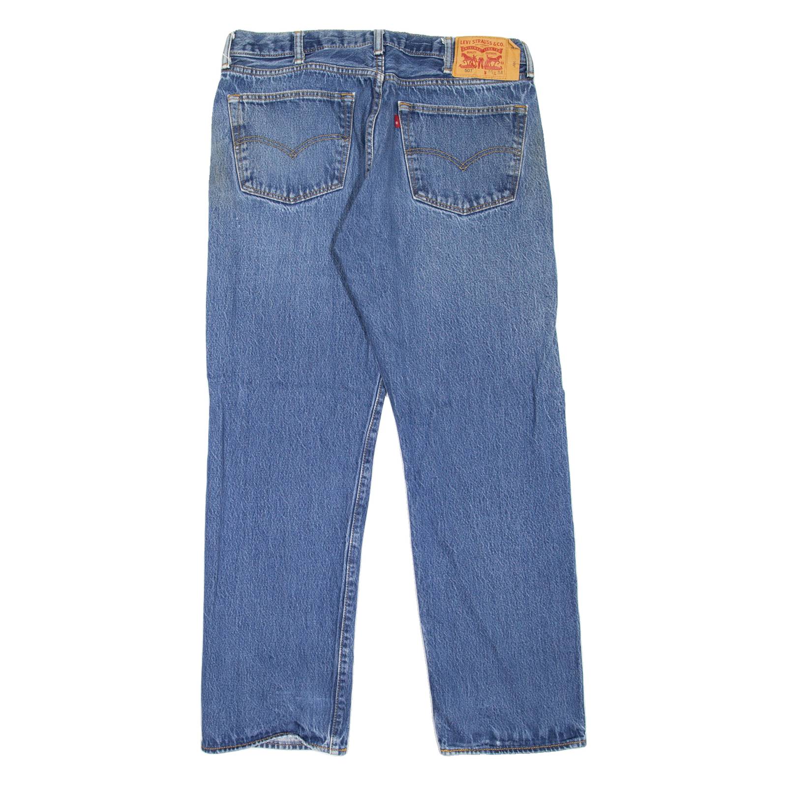 LEVI'S 501 Jeans Mens Blue Regular Straight Stone Wash W35 L30