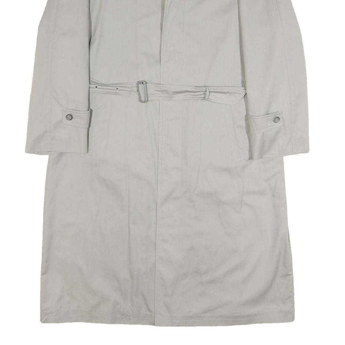 BUGATTI Mens Beige Cotton Trench Jacket XL Button Closure Classic Fit Stylish