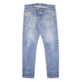 CARHARTT WIP Mens Slim Blue Denim Light Wash Jeans W36 L32 Zip Cotton