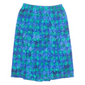 FRANKEN WALDER Womens A-Line Skirt Blue Midi 90s Crazy Pattern L