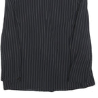 JOBIS Womens Black Pinstripe Button Jacket M Woven Classic Tailored