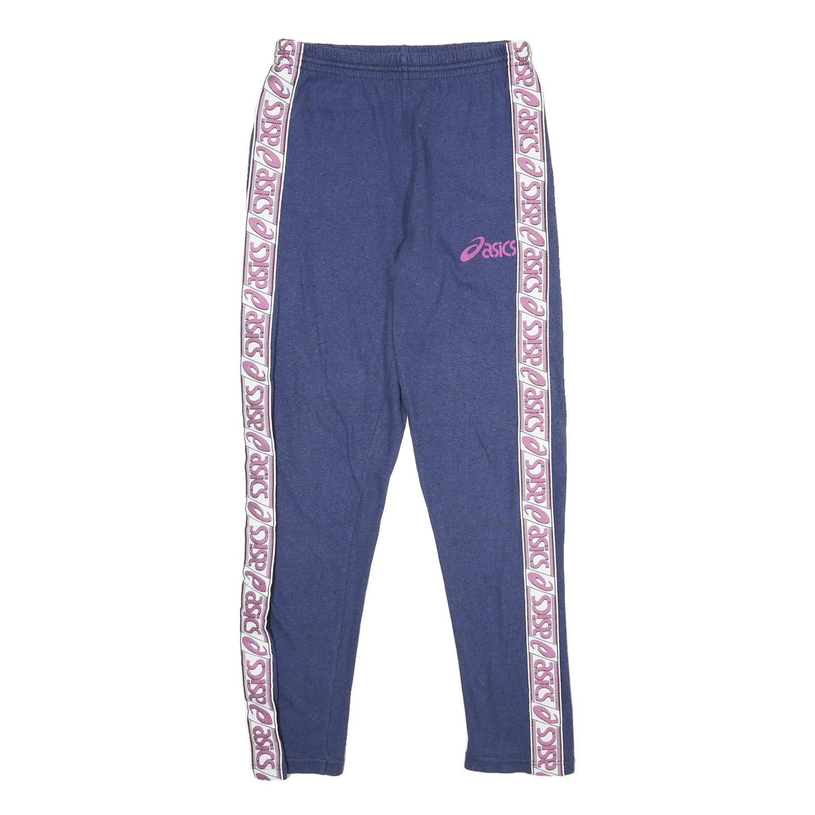 ASICS Mens Joggers Blue & Pink Slim Tapered S W26 L30