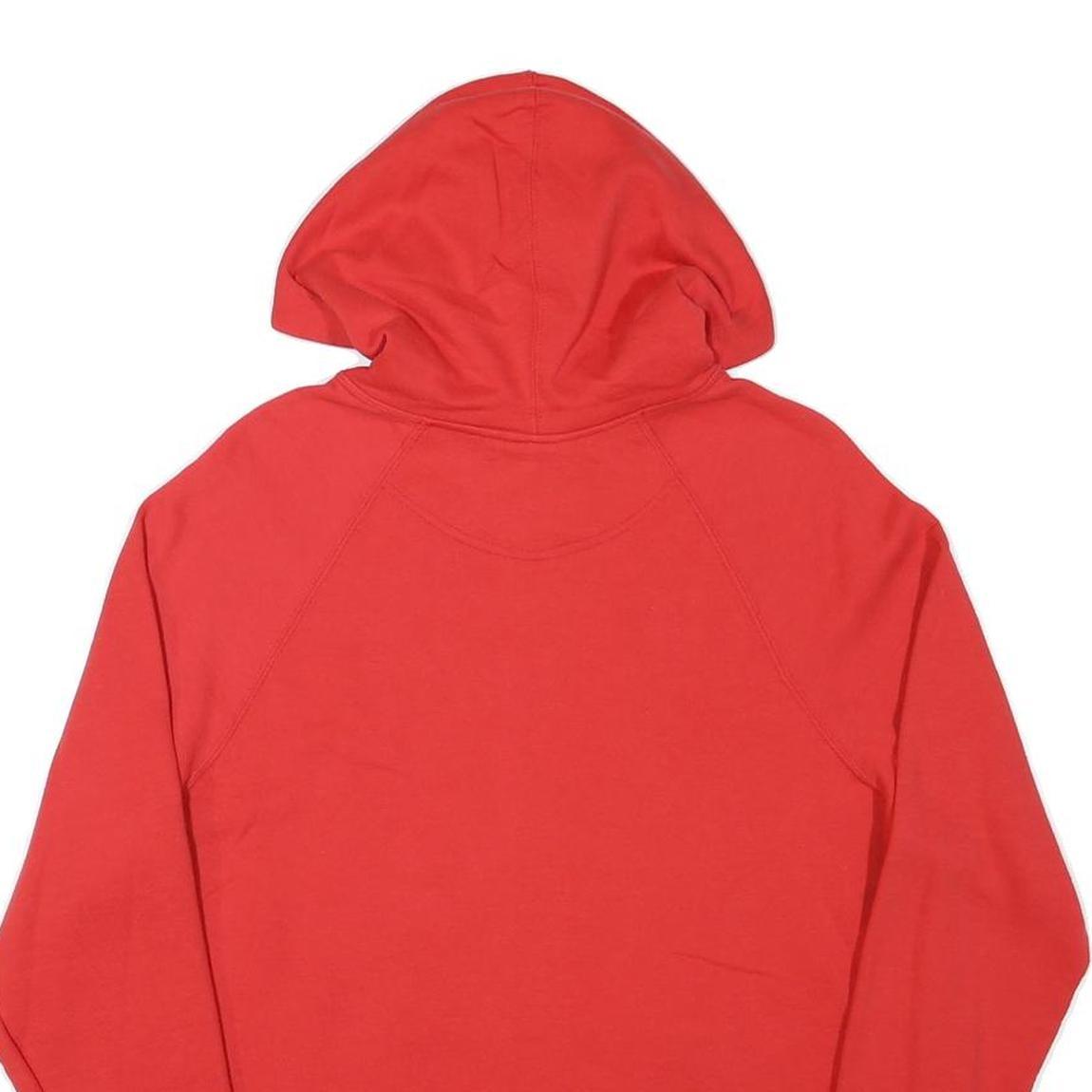 CHAMPION Mens Red Pullover Hoodie M Classic Logo Cotton Sweatshirt