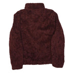 PENDLETON Womens Maroon Soft Fleece Zip Jacket S Acrylic Warm Casual Outerwear