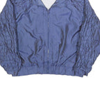 SADDLEBRED Womens Blue Jacket L Polyester Blend Plain Zip Lightweight Stylish