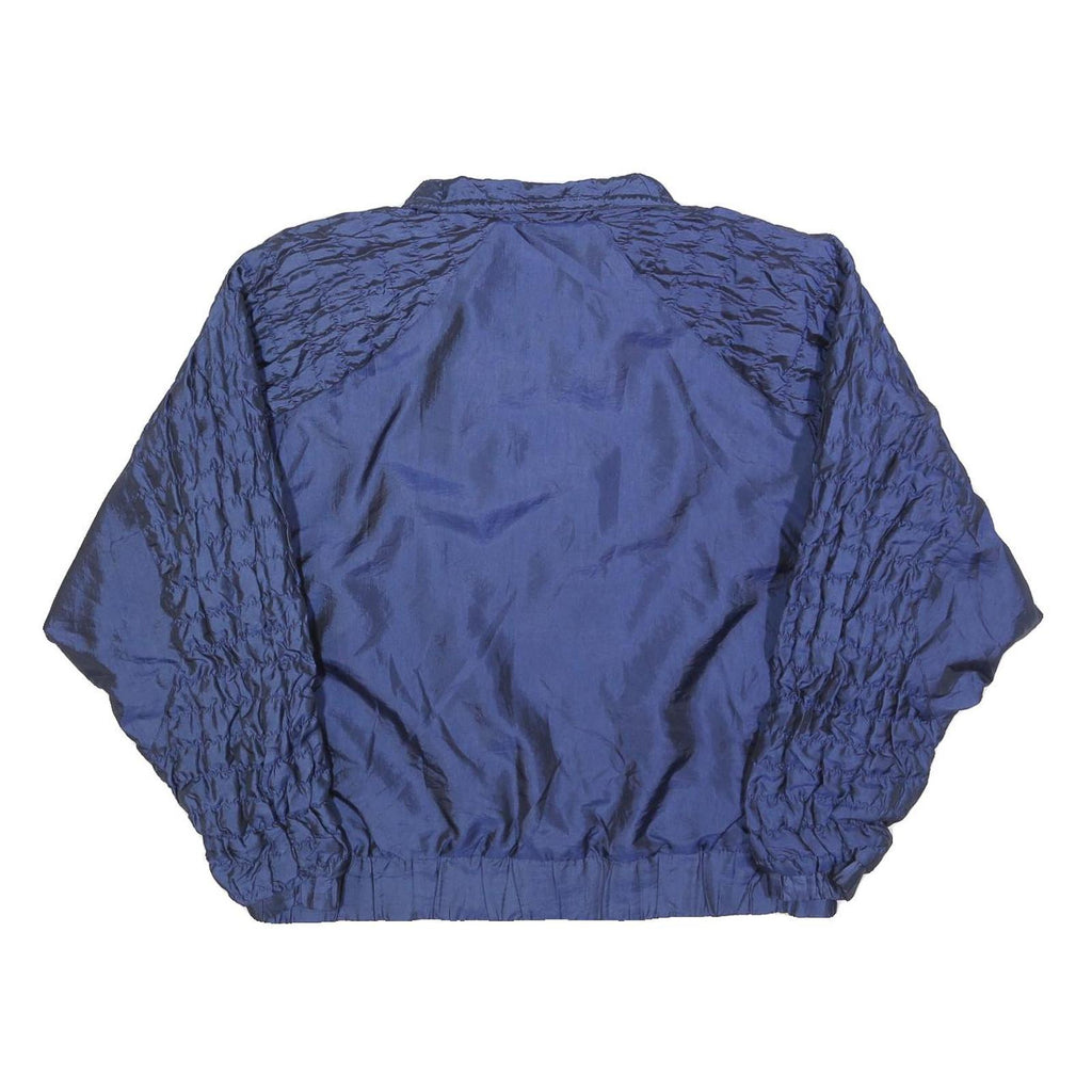 SADDLEBRED Womens Blue Jacket L Polyester Blend Plain Zip Lightweight Stylish