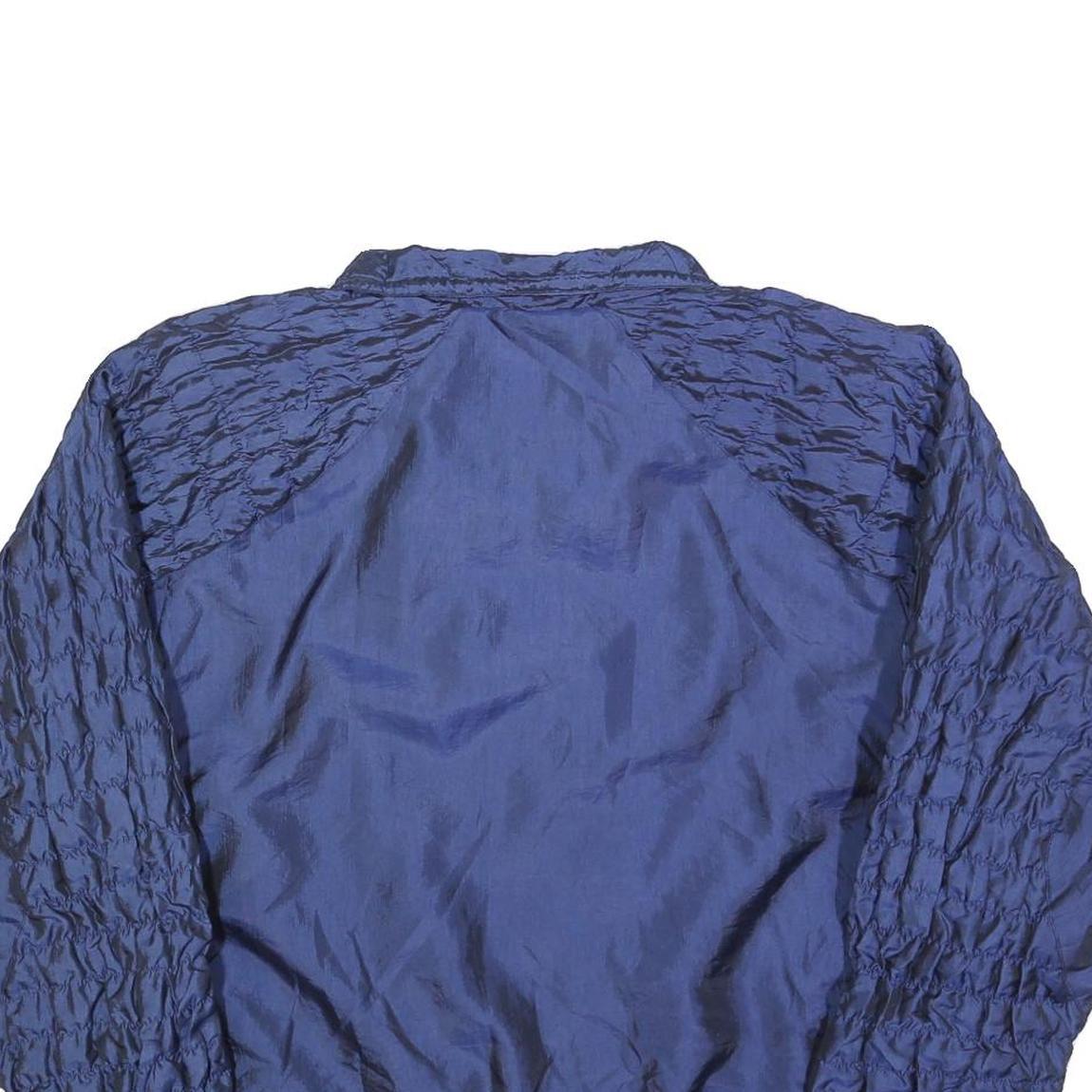 SADDLEBRED Womens Blue Jacket L Polyester Blend Plain Zip Lightweight Stylish