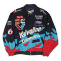 JEFF HAMILTON Mens Navy Blue & Red Valvoline Racing Cotton Blend Jacket 2XL