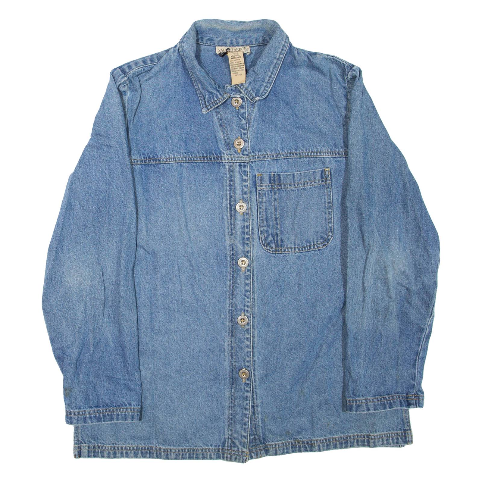 SAG HARBOUR Mens Denim Jacket Blue M