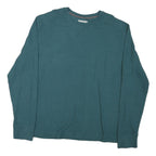 WRANGLER Mens Blue Long Sleeve Crew Neck T-Shirt XL Cotton Blend Classic Comfort