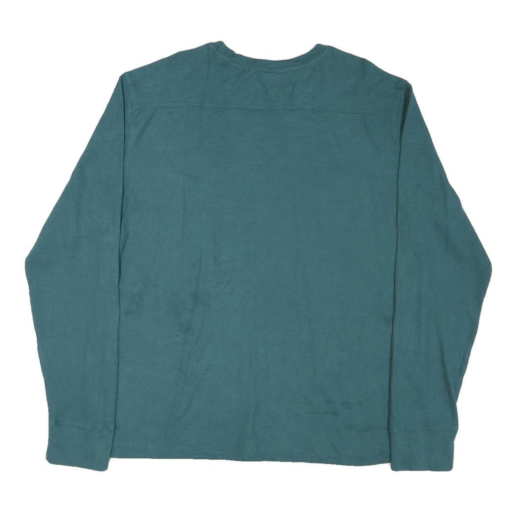 WRANGLER Mens Blue Long Sleeve Crew Neck T-Shirt XL Cotton Blend Classic Comfort