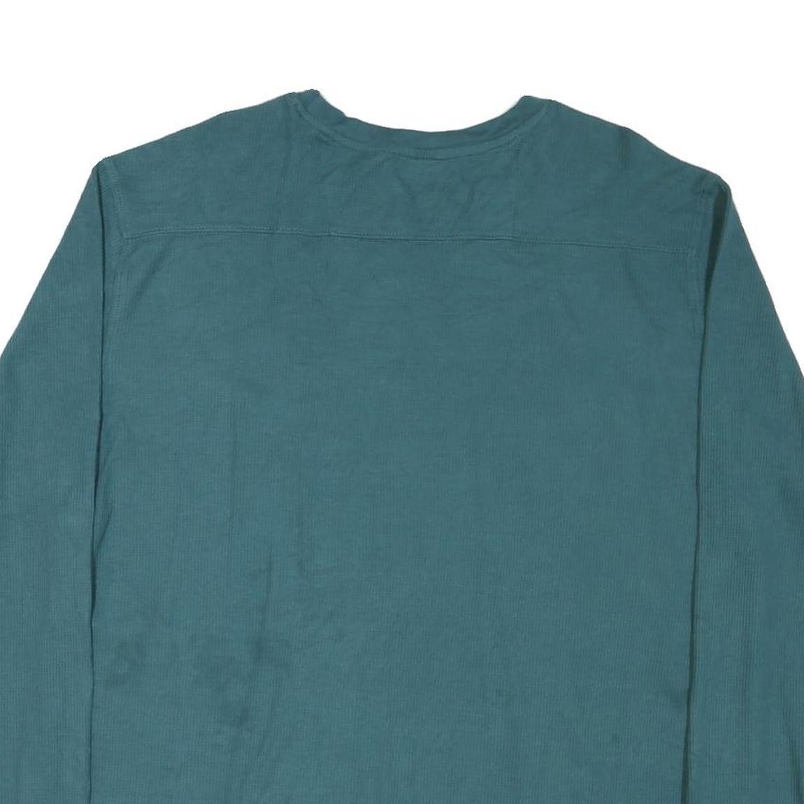 WRANGLER Mens Blue Long Sleeve Crew Neck T-Shirt XL Cotton Blend Classic Comfort