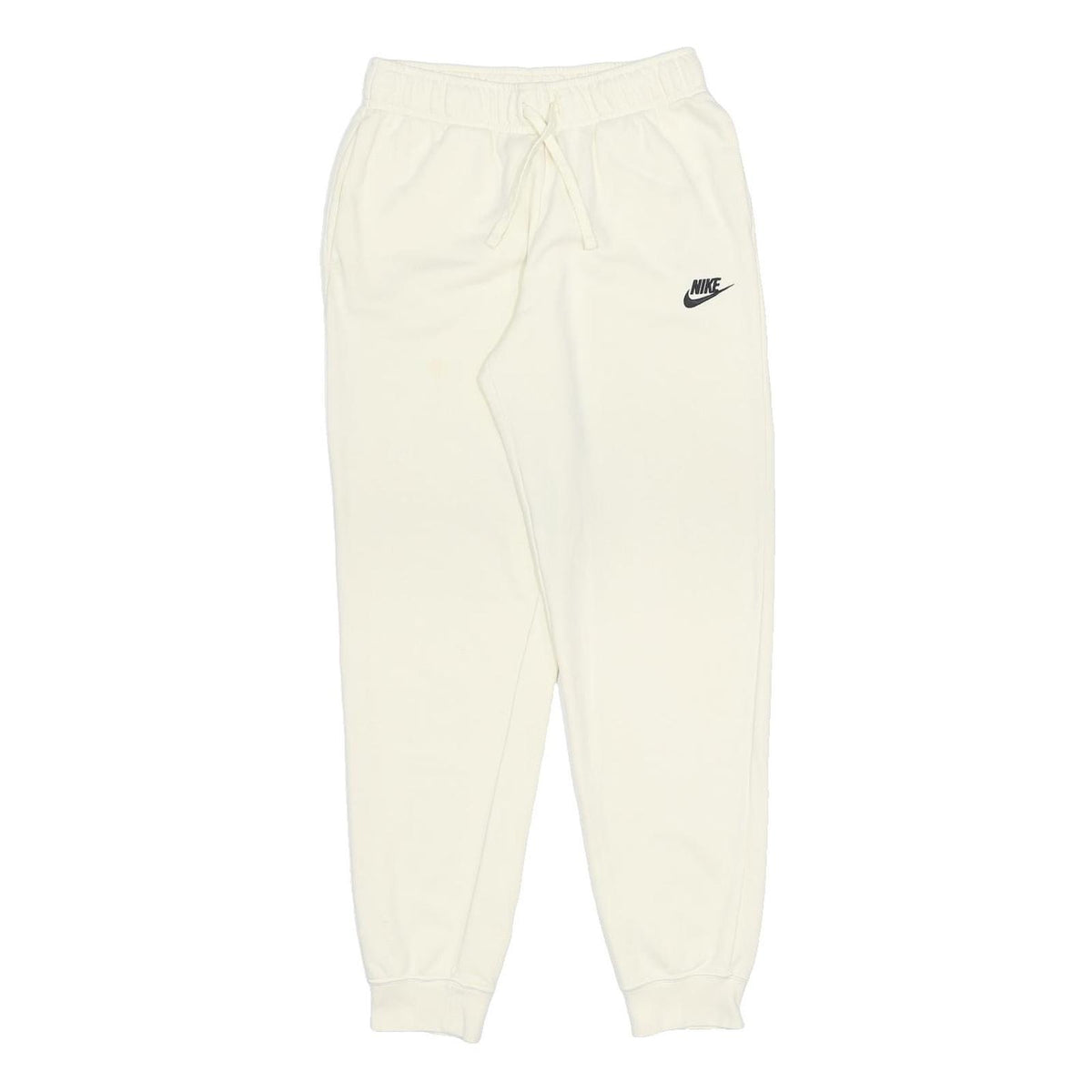 NIKE Womens Joggers Cream S W24 L27 Cotton Blend Slim Fit Tapered Leg