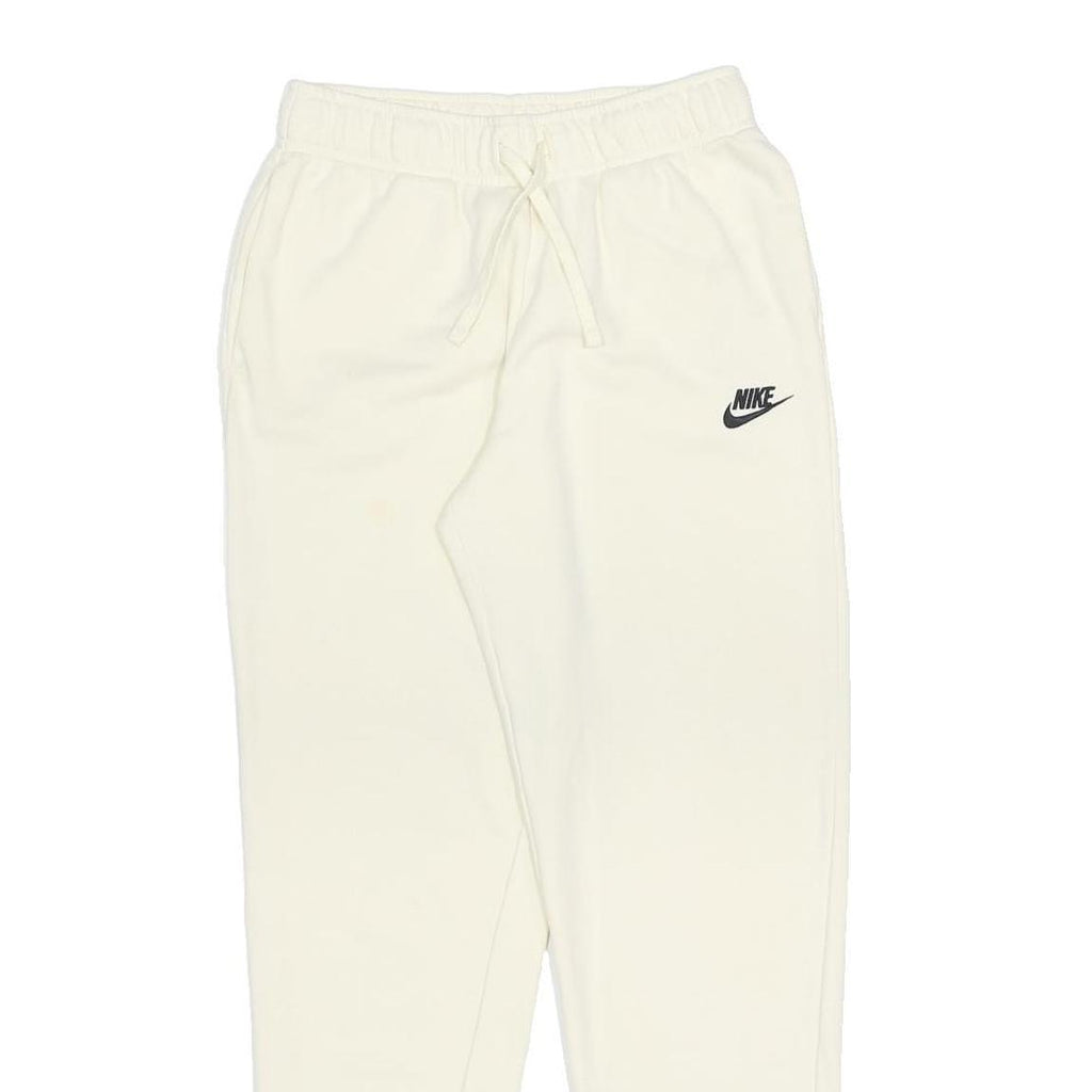 NIKE Womens Joggers Cream S W24 L27 Cotton Blend Slim Fit Tapered Leg