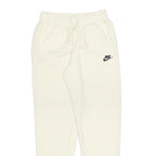 NIKE Womens Joggers Cream S W24 L27 Cotton Blend Slim Fit Tapered Leg
