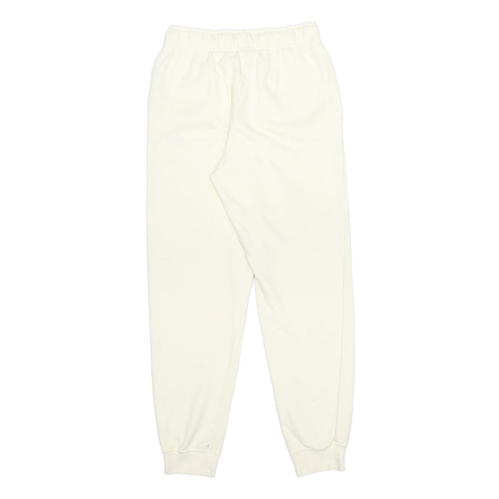 NIKE Womens Joggers Cream S W24 L27 Cotton Blend Slim Fit Tapered Leg