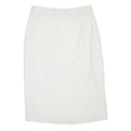LOUIS FERAUD Womens White Pencil Knee Length Woven Skirt UK 16 Classic Style Zip
