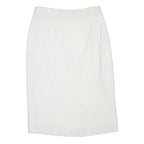 LOUIS FERAUD Womens White Pencil Knee Length Woven Skirt UK 16 Classic Style Zip