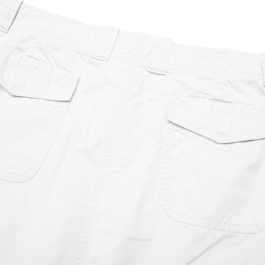 NATURAL REFLECTIONS Womens White Cotton Blend Casual Mini Skirt Drawstring Zip