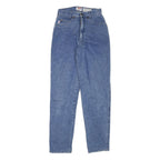 ENCINO Womens Jeans Blue Relaxed Straight Denim Medium W22 L27 Classic Fit Zip