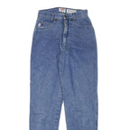 ENCINO Womens Jeans Blue Relaxed Straight Denim Medium W22 L27 Classic Fit Zip