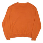 POLO RALPH LAUREN Mens Orange Plain Cotton Blend Pullover Crew Neck Jumper L