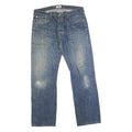 LEVI'S 501 Mens Blue Regular Straight Denim Medium W38 L33 Classic Zip Jeans