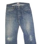 LEVI'S 501 Mens Blue Regular Straight Denim Medium W38 L33 Classic Zip Jeans