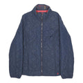 JOULES Womens Navy Quilted Jacket UK 12 Polyester Blend Zip Closure Lightweight