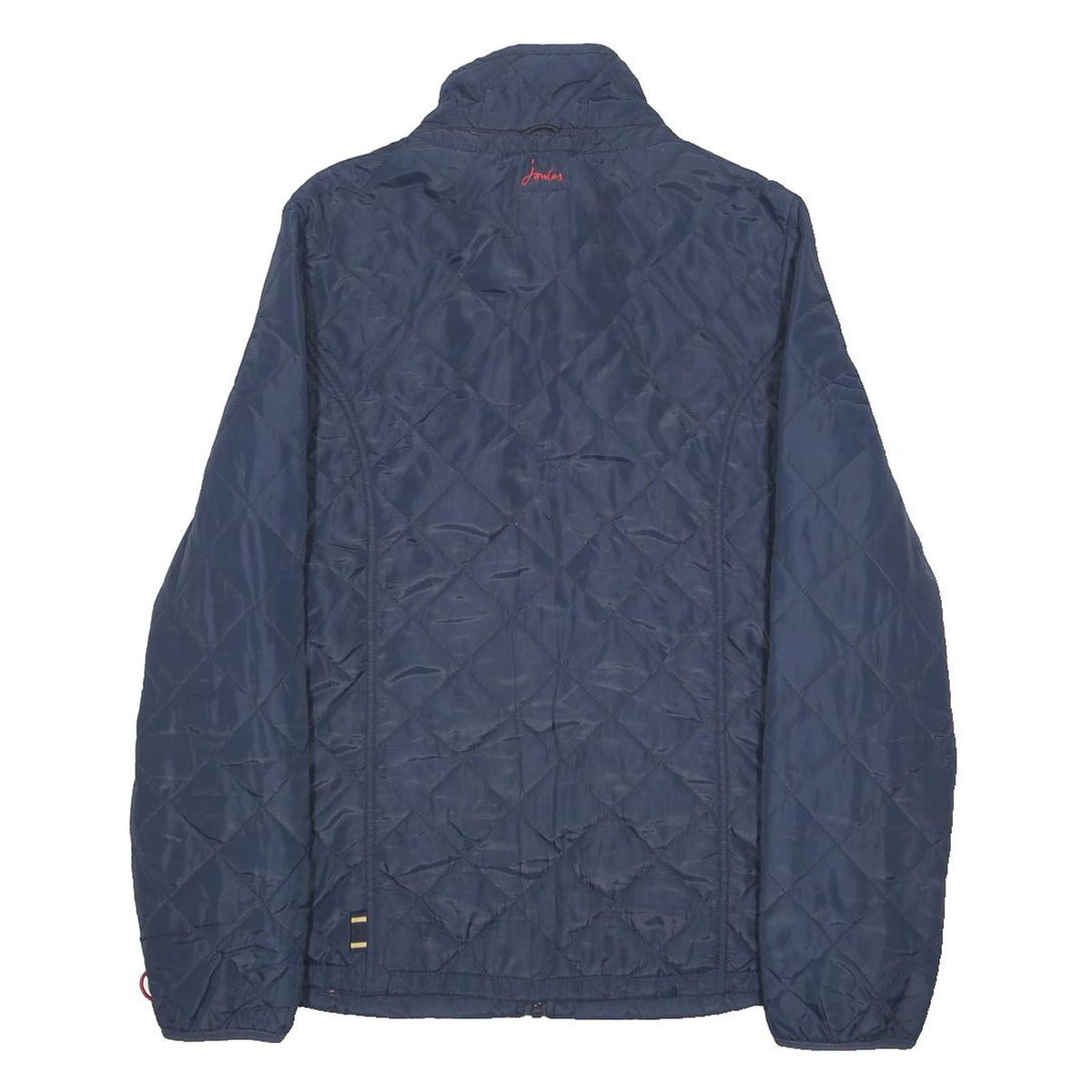JOULES Womens Navy Quilted Jacket UK 12 Polyester Blend Zip Closure Lightweight