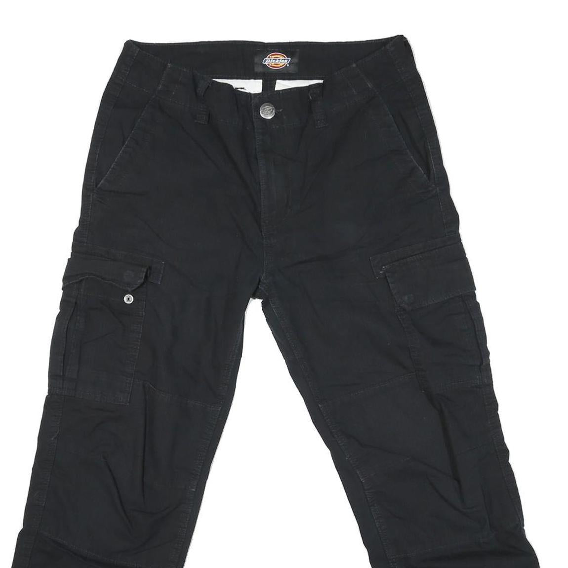 DICKIES Mens Jeans Black Regular Straight Denim W32 L26 Cargo Workwear