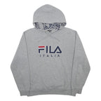 FILA Mens Grey Pullover Hoodie M Cotton Blend Casual Sportswear
