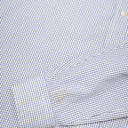 BURBERRY Mens Blue & White Check Shirt Classic Button-Down Collar L Relaxed Fit